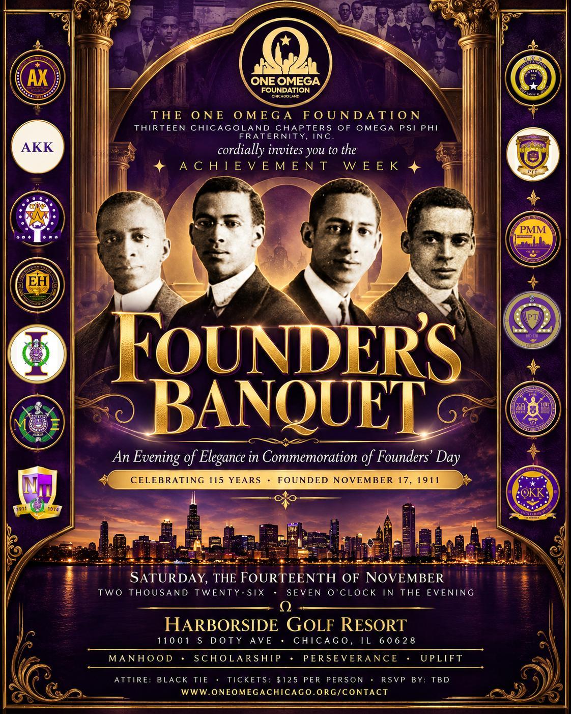 Achievement Week Founder's Banquet flyer